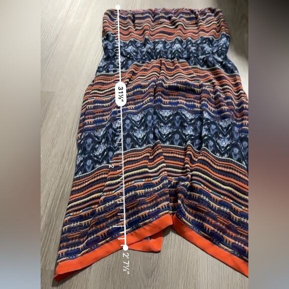 Anthropologie Maeve Urcos Handkerchief Geometric Print Strapless Dress Size S - Picture 10 of 10